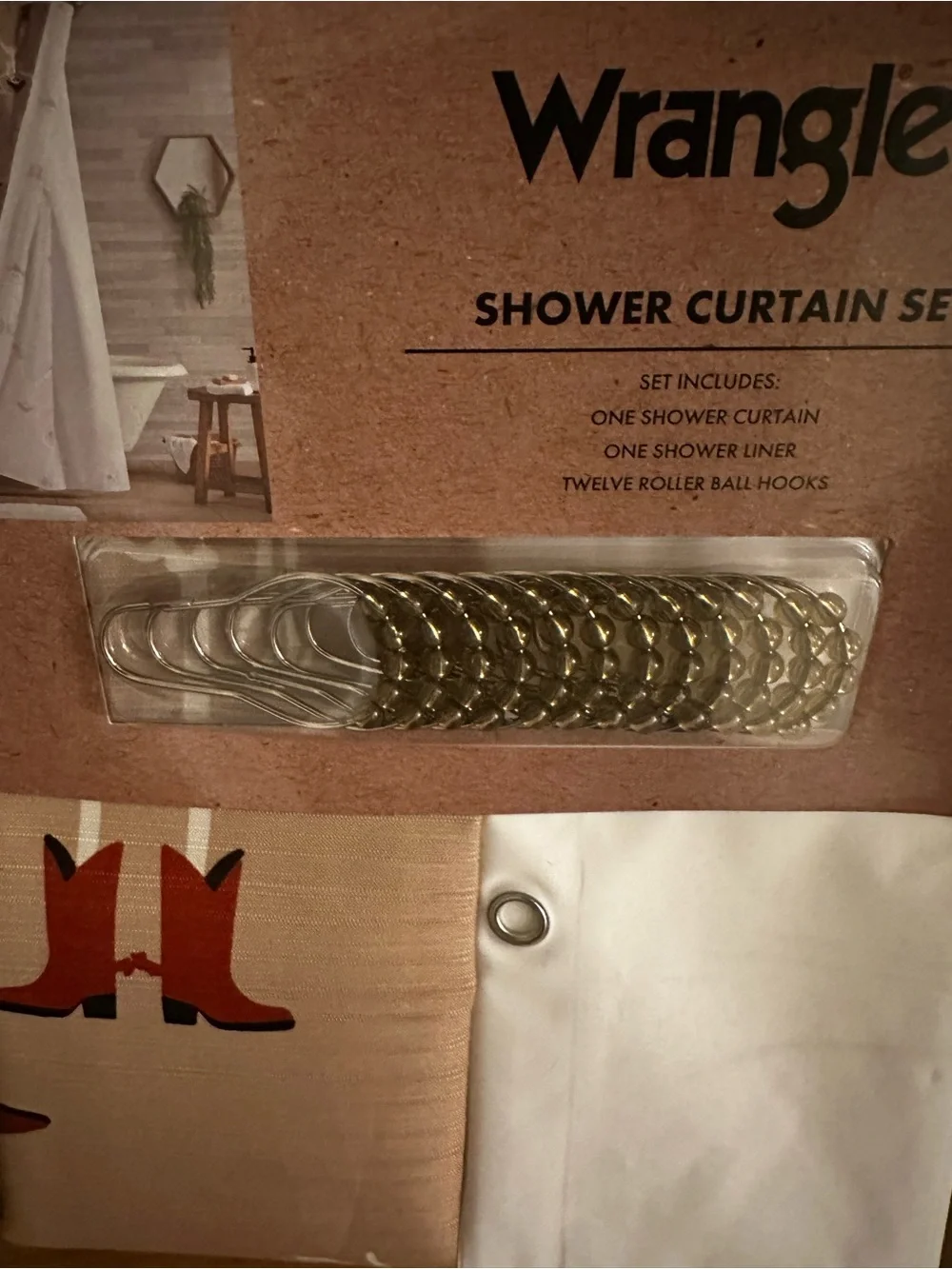 Wrangler Halloween Shower Curtain